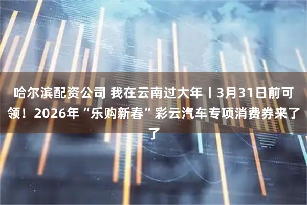 哈尔滨配资公司 我在云南过大年丨3月31日前可领！2026年“乐购新春”彩云汽车专项消费券来了